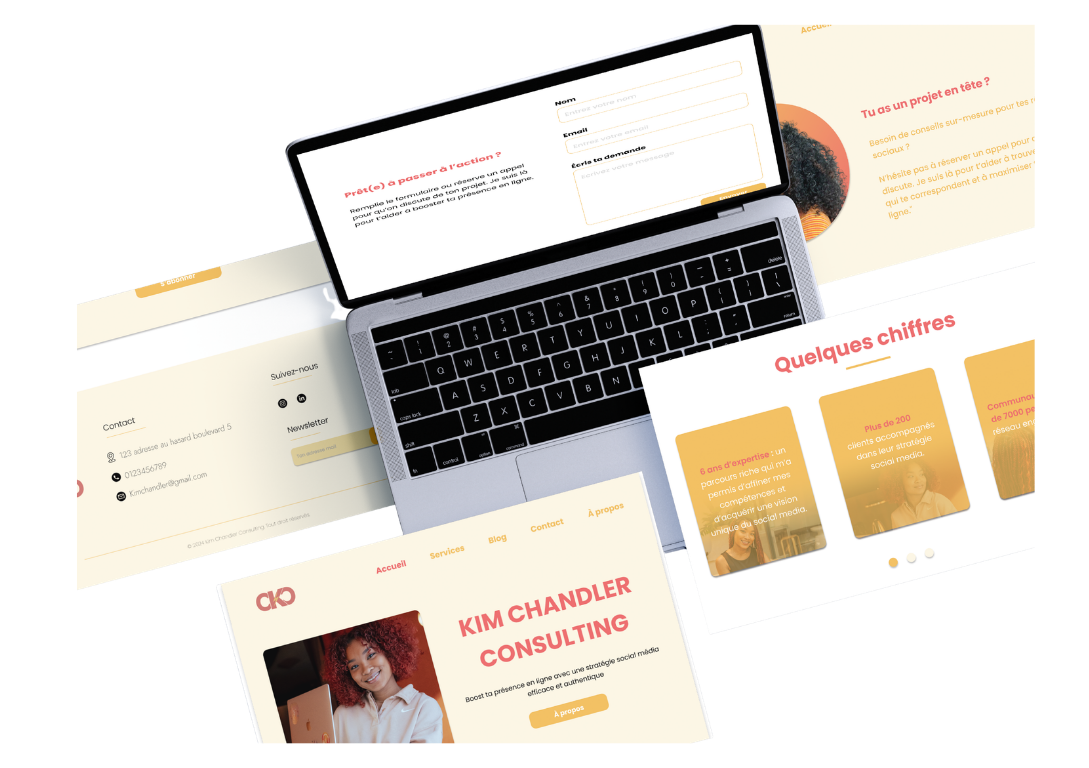 Mockup du projet Kim Chandler Consulting